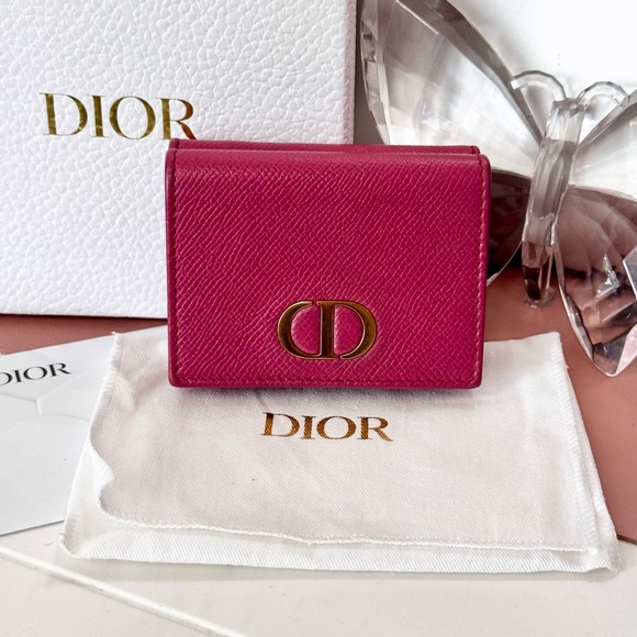Pink Dior Compact Trifold Wallet - Picture 2 of 14